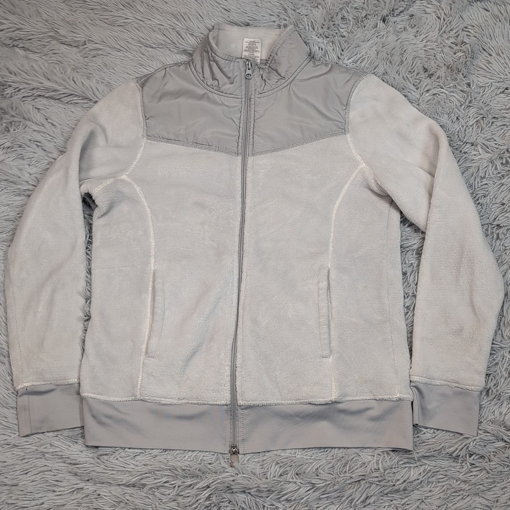 Athletic Works Jacket Womens‎ M Fleece Softshell Pockets Gorpcore Zip Up Soft